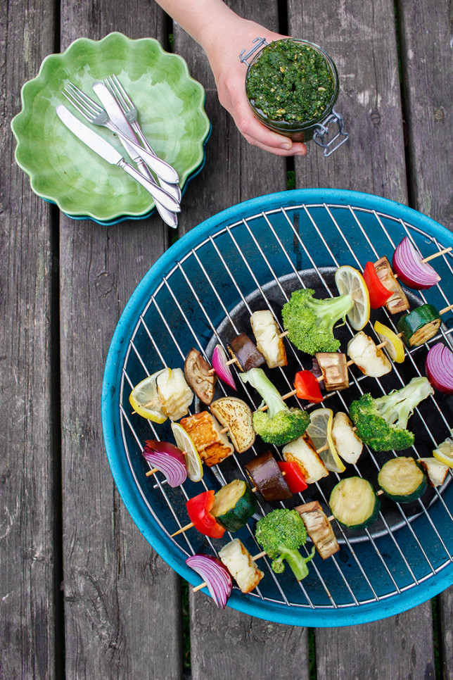 vegetariska grillspett recept