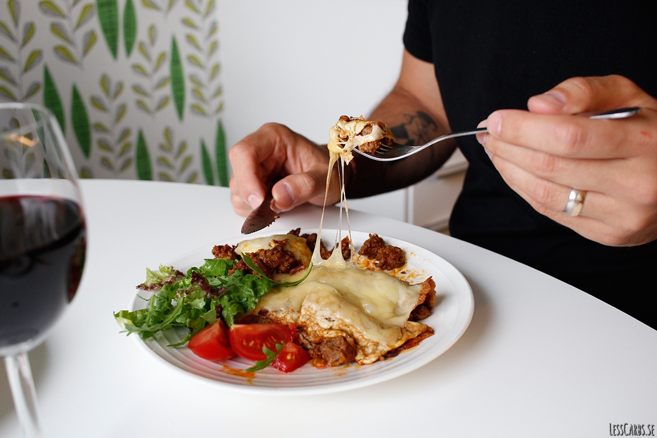 Crêpes med köttfärsfyllning