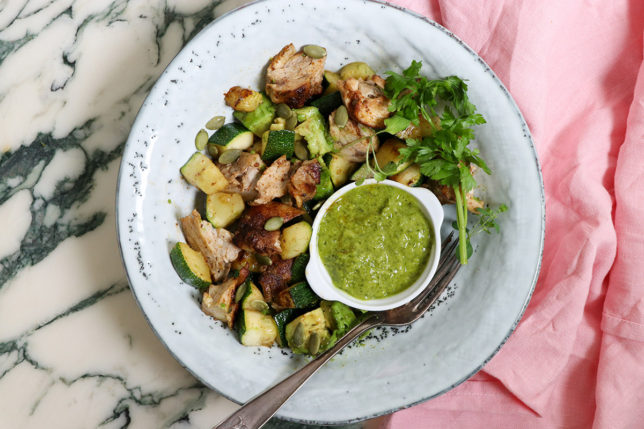 Snabblunch – kyckling, zucchini och gremolata Snabblunch – kyckling, zucchini och gremolata