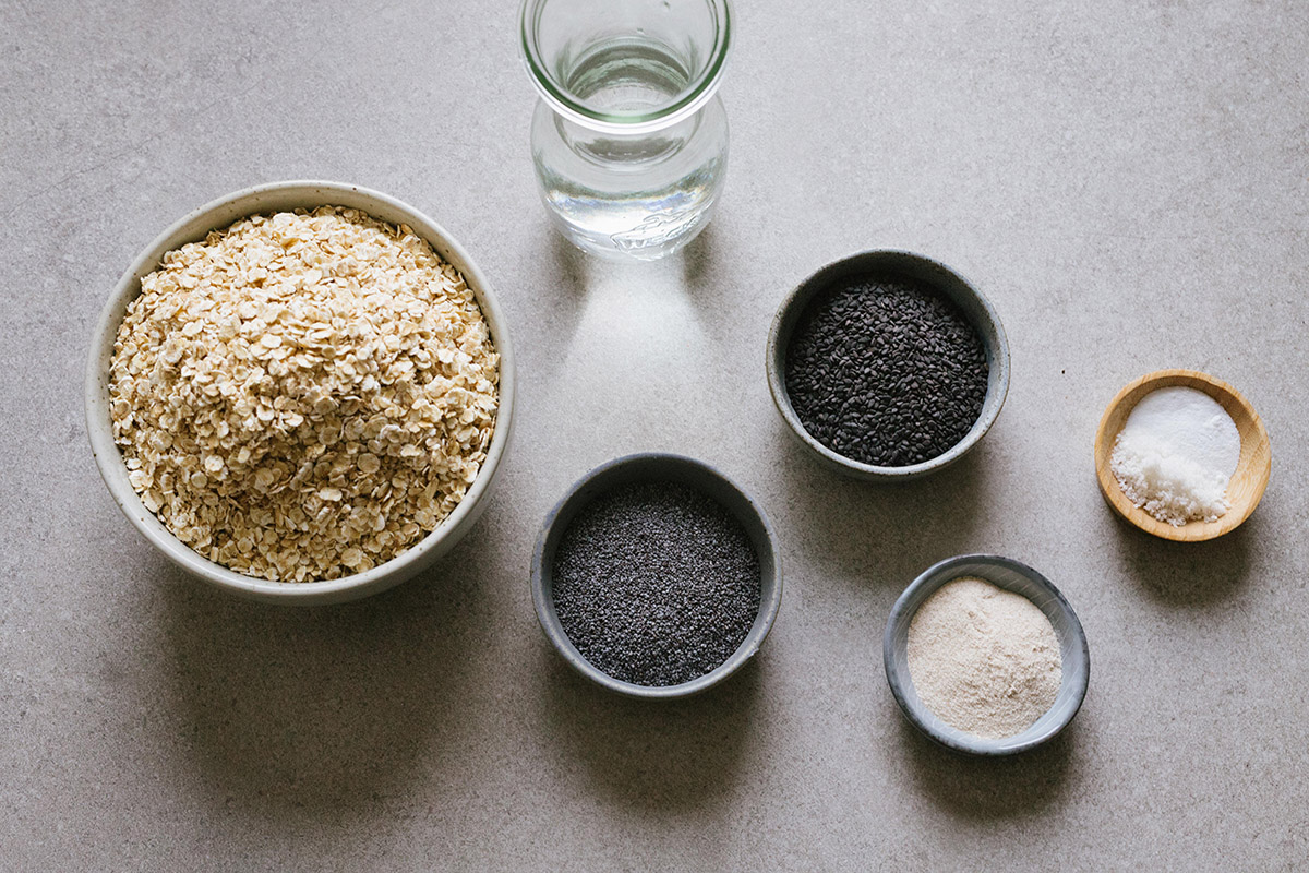 Ingredienser till havreknäcke