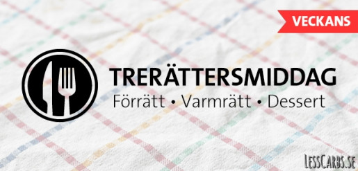 Trerättersmiddag lchf recept